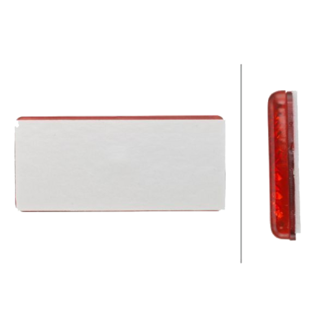 HELLA rode rechthoekige reflector 69 × 32 mm – zelfklevend – 8RA 004 412-021