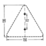 HELLA rode driehoekreflector 156 × 136 mm – schroefmontage – 8RA 002 020-001