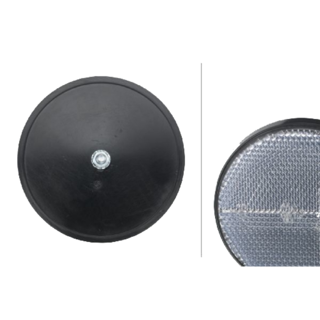 HELLA witte ronde reflector Ø 85 mm – centrale M5-schroef – 8RA 002 016-101