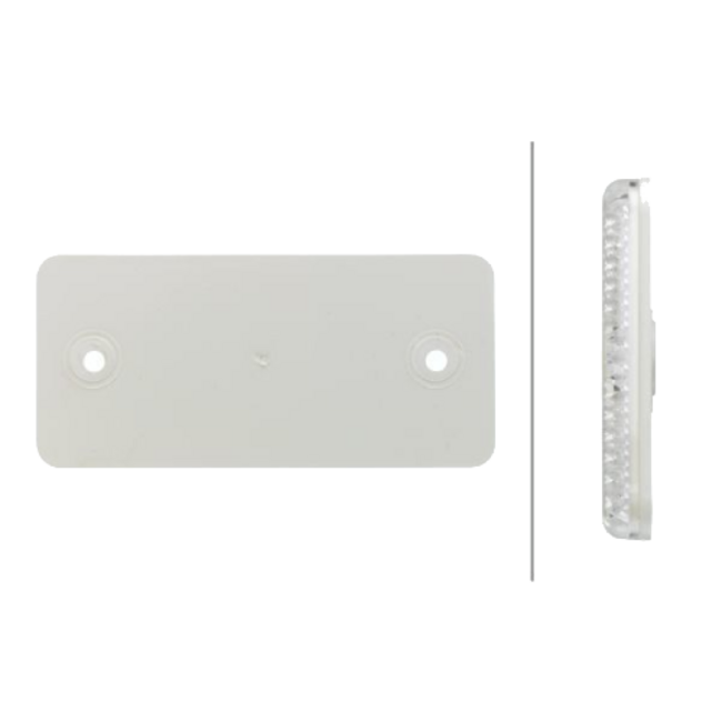HELLA witte rechthoekige reflector 94 × 44 mm – geschroefd – 8RA 003 326-021