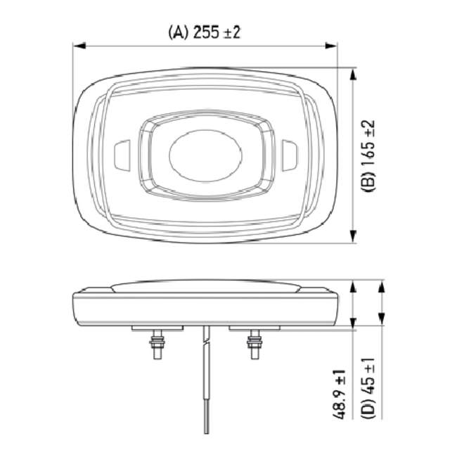HELLA Micro Lightbar LED oranje 255 mm – Vaste schroefmontage
