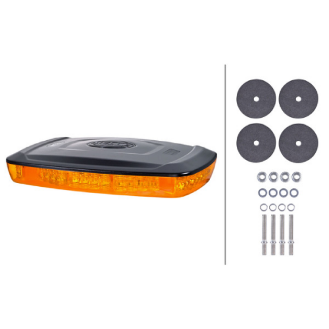 HELLA Micro Lightbar LED oranje 255 mm – Vaste schroefmontage