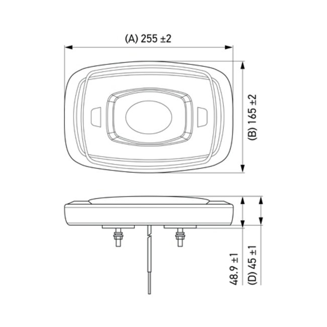 HELLA Micro Lightbar LED oranje 255 mm – Beugelmontage