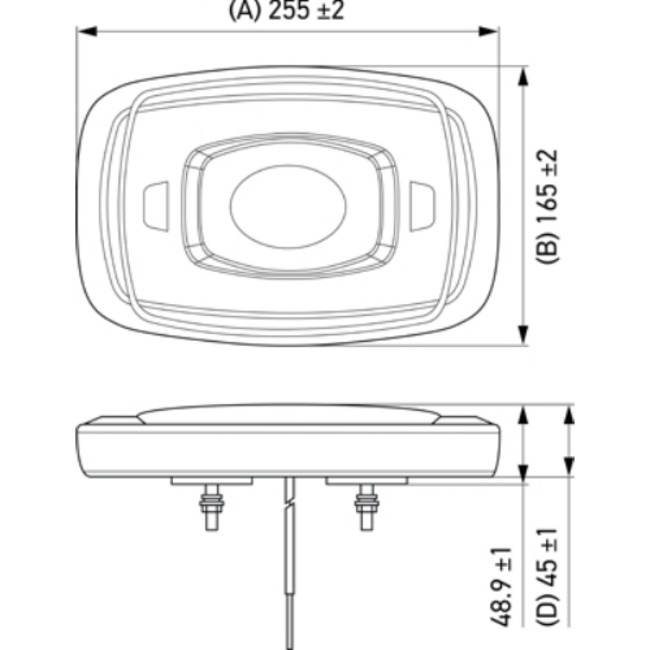 HELLA Micro Lightbar LED oranje 255 mm – Magneetmontage