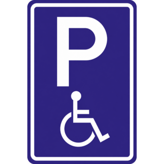 RVV verkeersbord E06 | Parkeerplaatsbord | mindervalide parkeerplaats