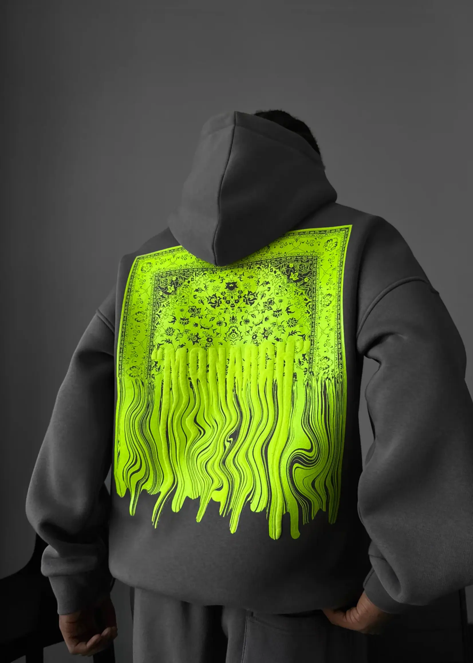 OVERSIZED MONARCH HOODIE - ANTHRACITE