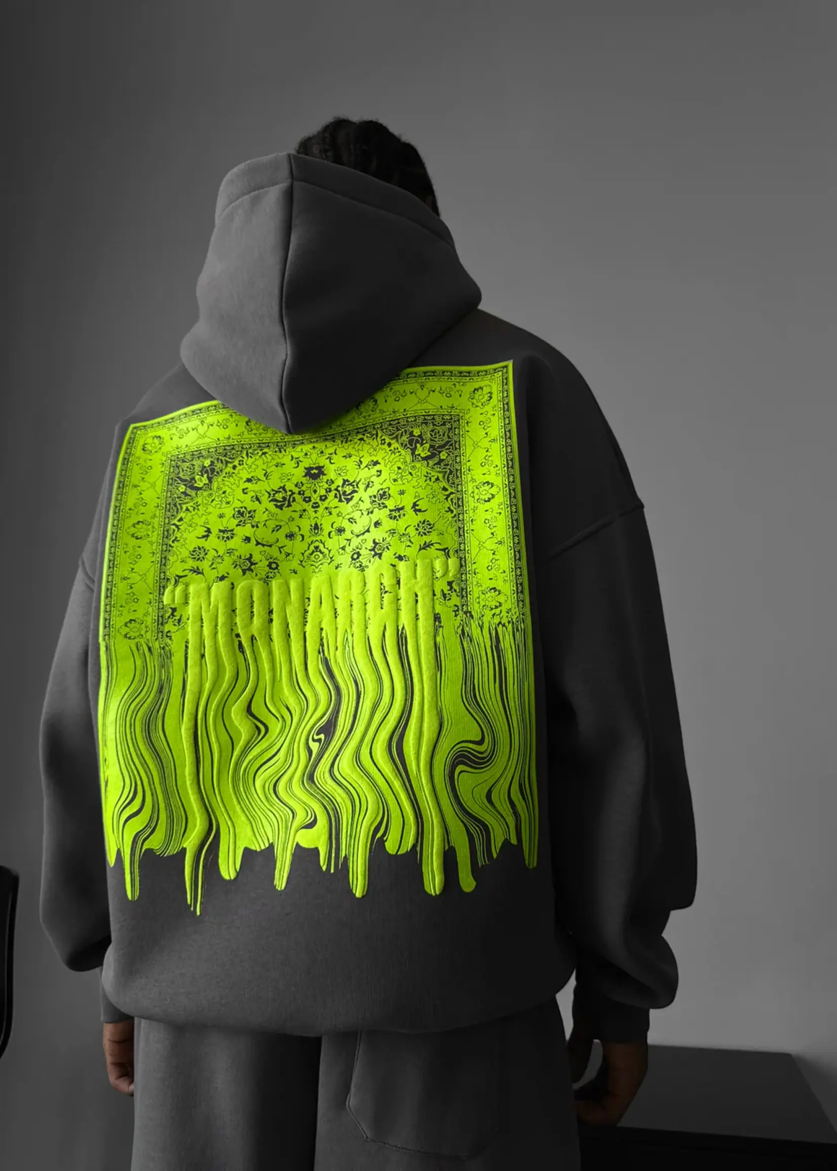 OVERSIZED MONARCH HOODIE - ANTHRACITE