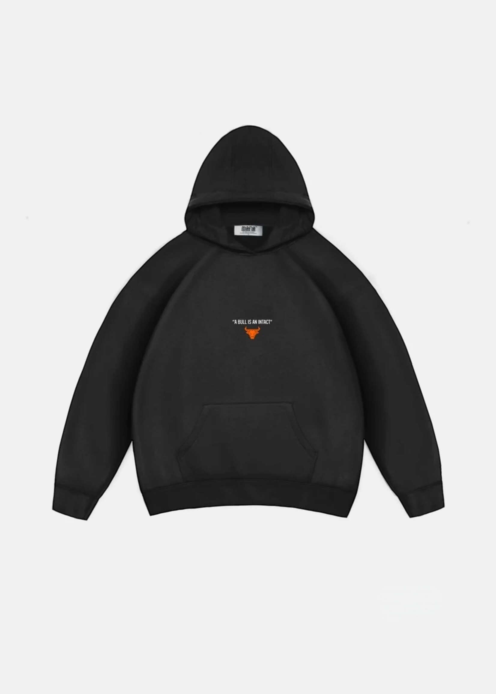 OVERSIZED BULL HOODIE - BLACK