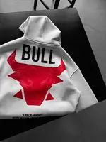 OVERSIZED BULL HOODIE - OFF WHITE