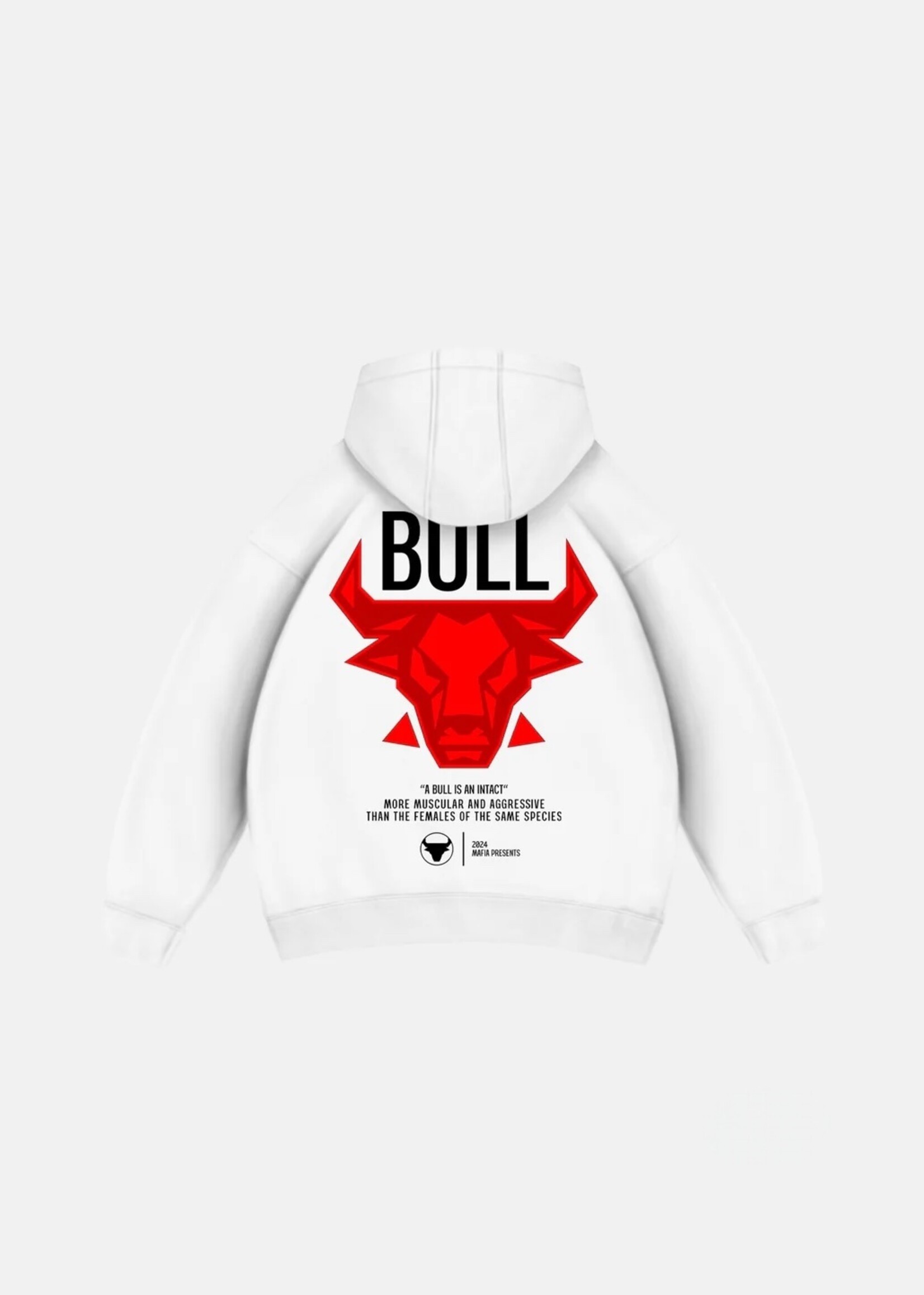OVERSIZED BULL HOODIE - OFF WHITE