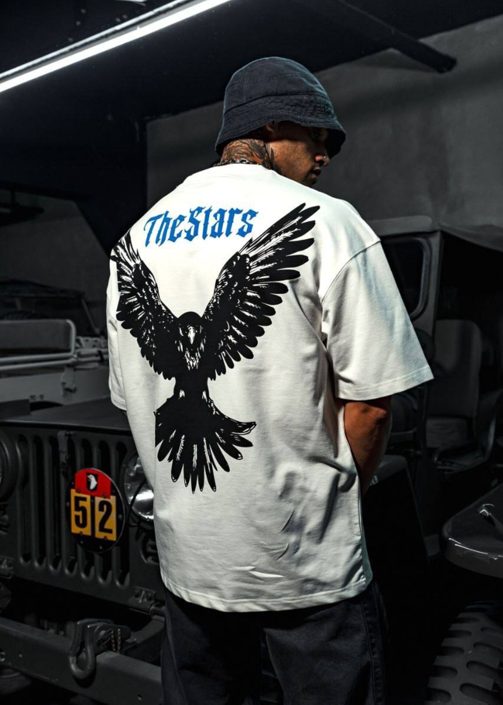 SKYBOUND EAGLE OVERSIZED TEE - WHITE