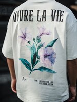 VIVRE LA VIE OVERSIZED TEE - WHITE