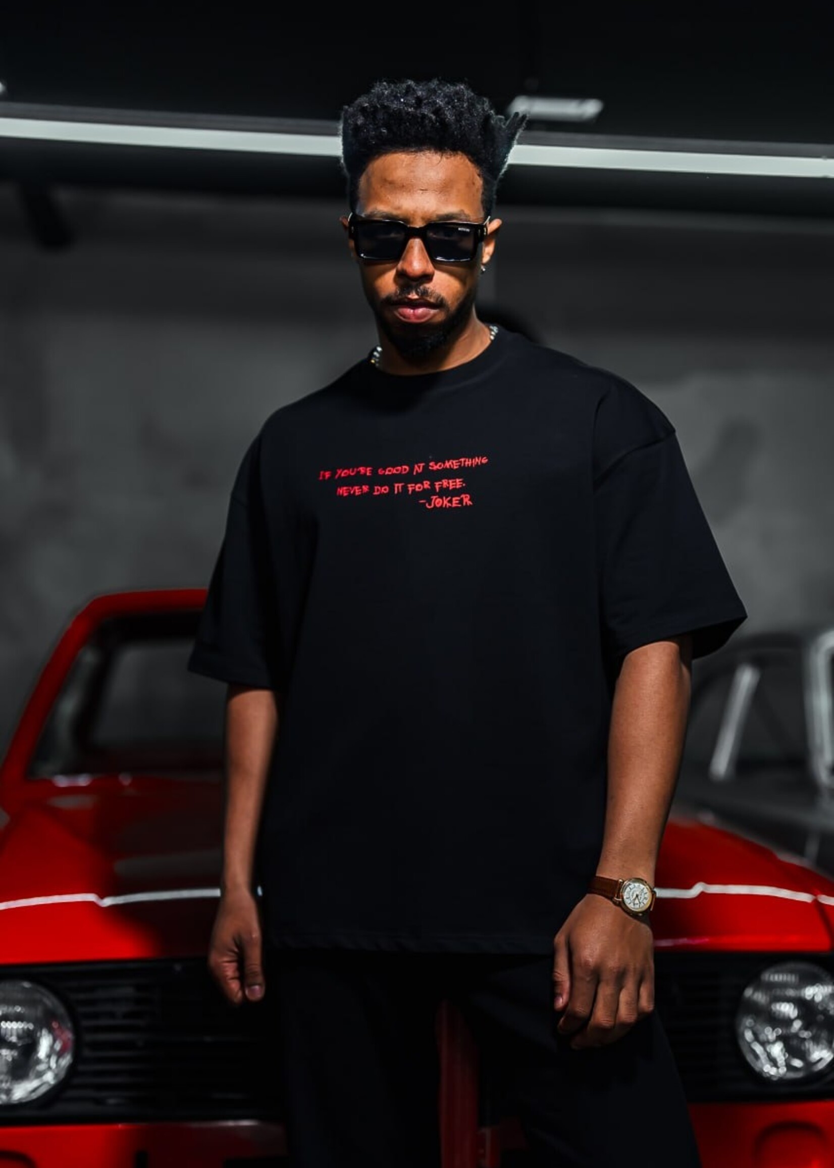 JOKER MADNESS OVERSIZED TEE - BLACK