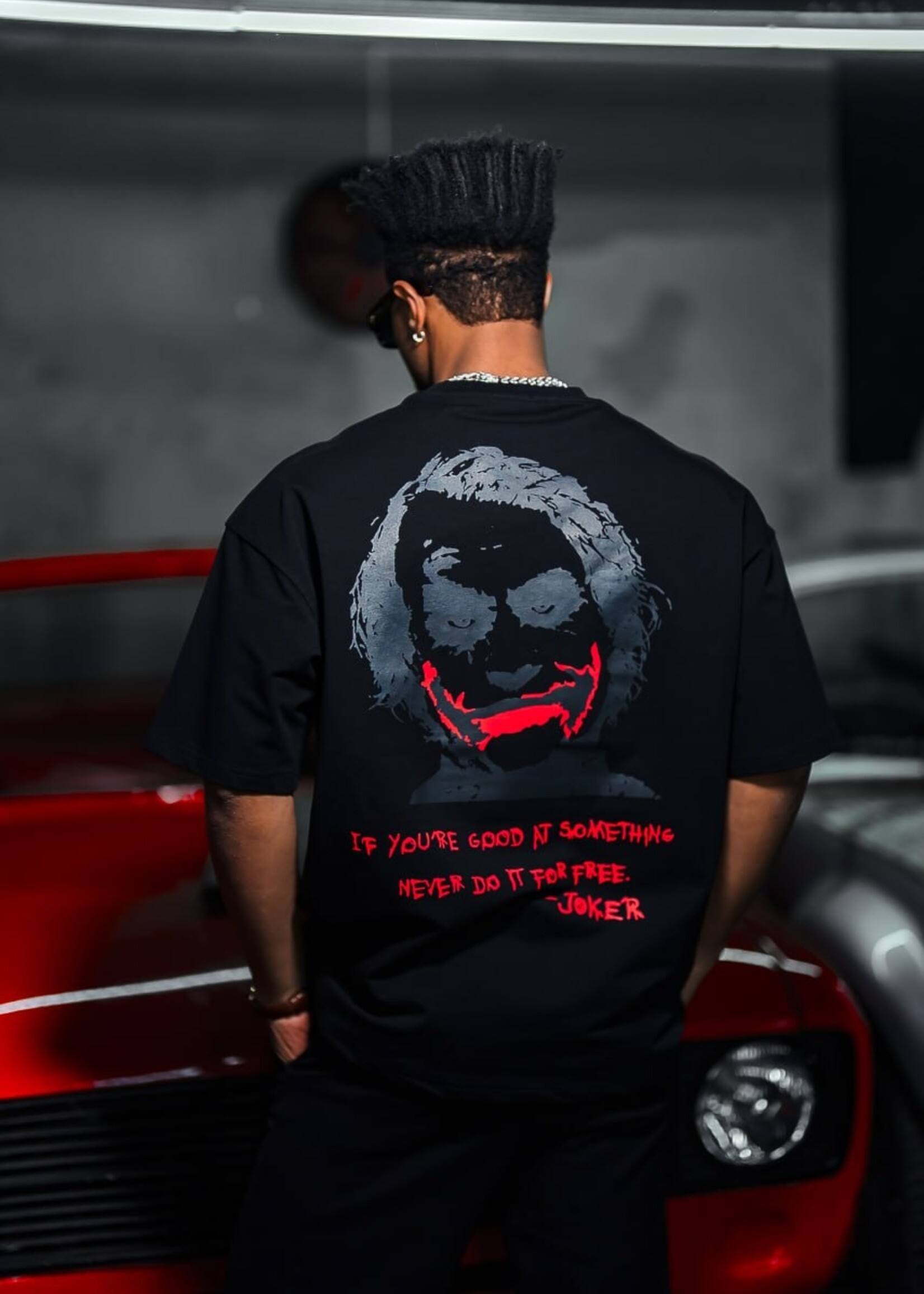 JOKER MADNESS OVERSIZED TEE - BLACK