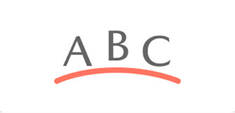 ABC mostrado en una línea curva ascendente.