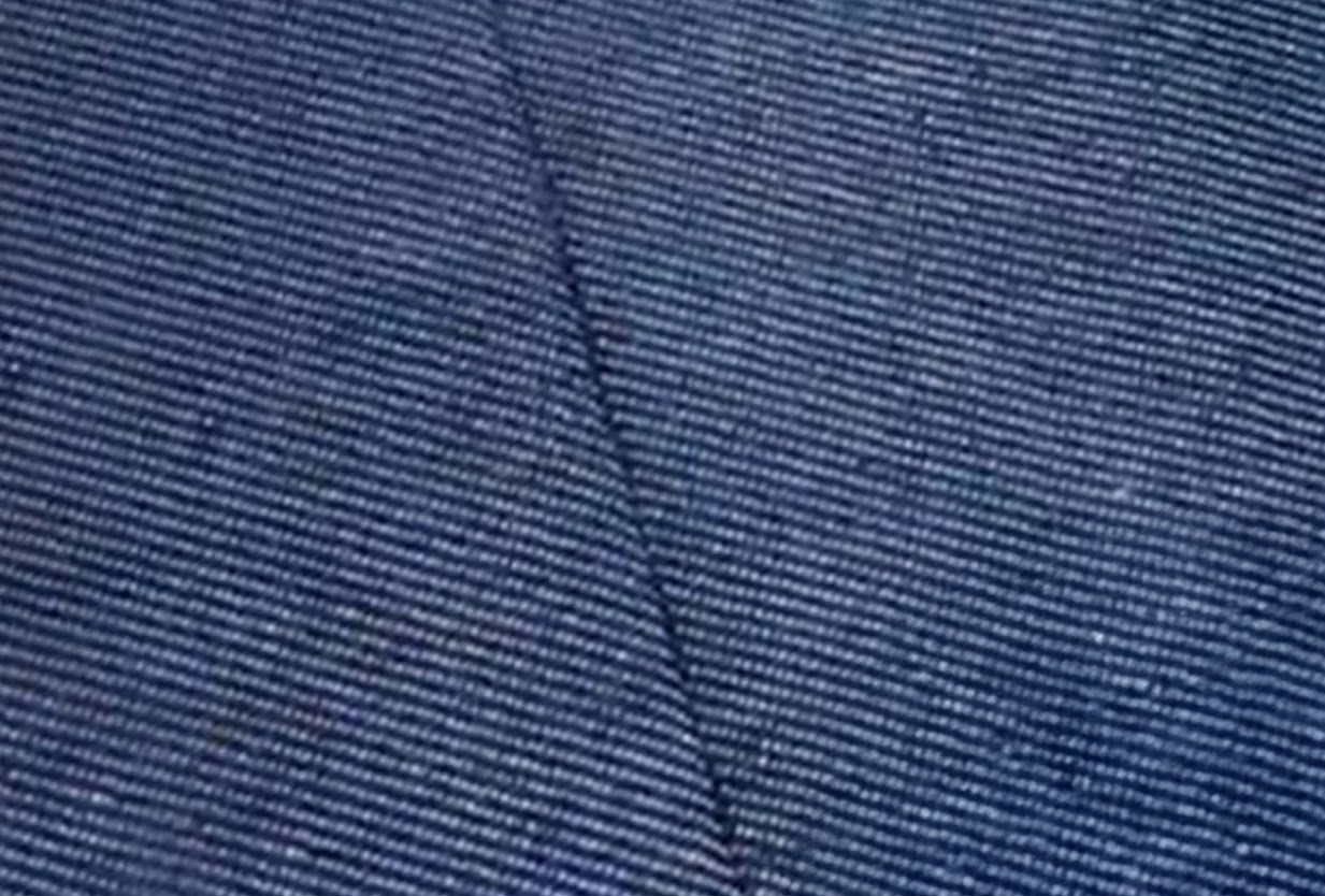 Jeans fabric stitched with a blind hem.