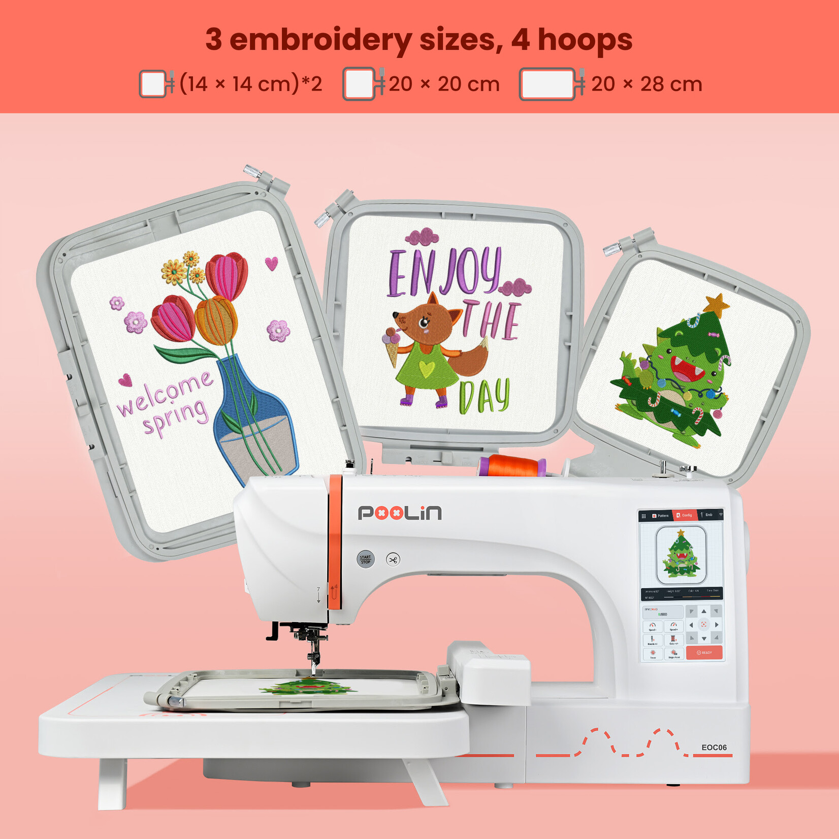 PooLin EOC06 Embroidery Machine