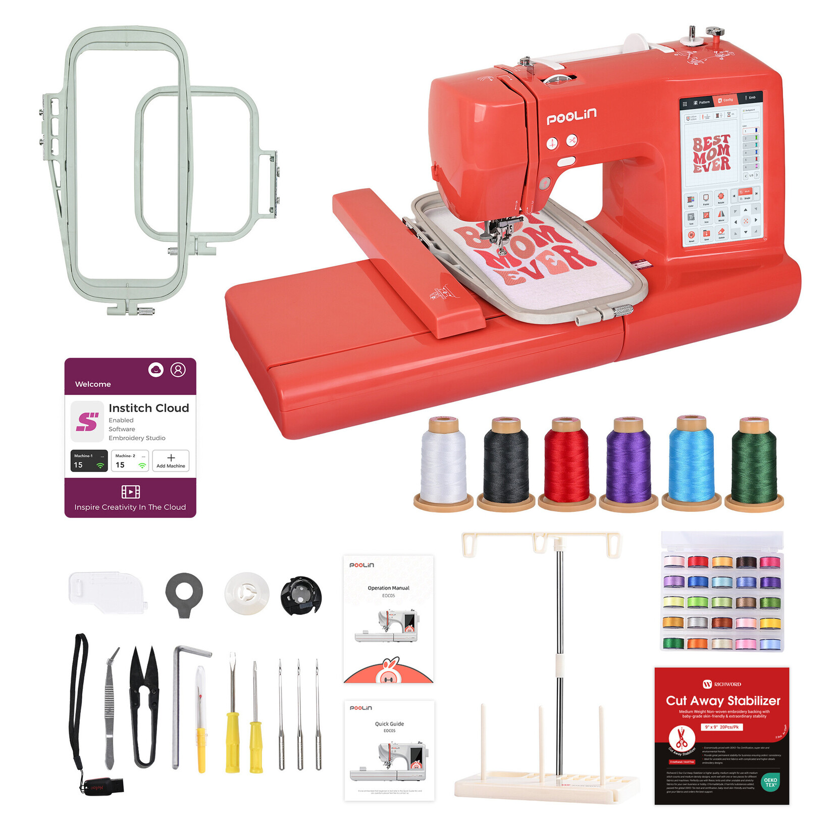 PooLin EOC05 Embroidery Machine