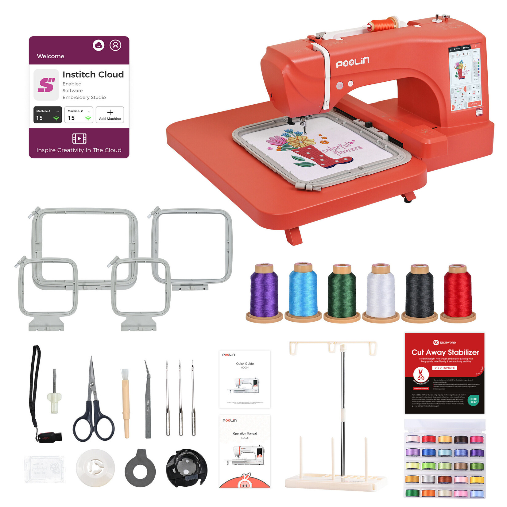 PooLin EOC06 Embroidery Machine