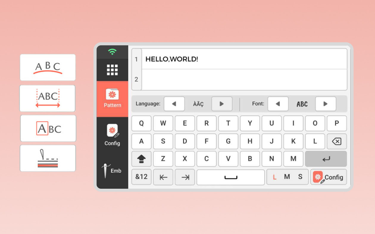 Custom lettering and monogramming on the PooLin EOC03