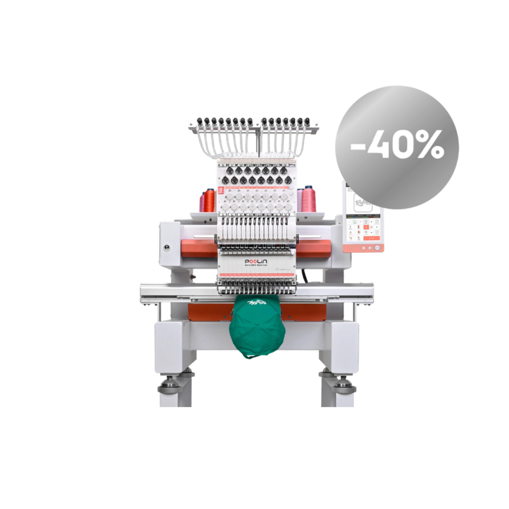 PooLin Open Box Silver EOV Multi-Needle Embroidery Machine