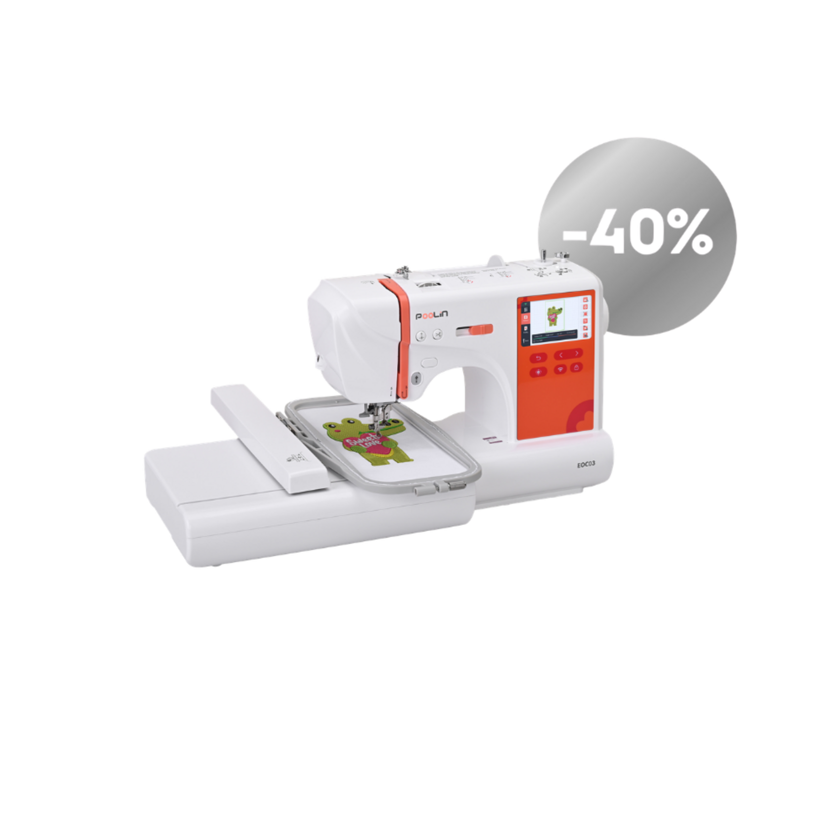 PooLin Open Box Silver EOC03 Embroidery Machine