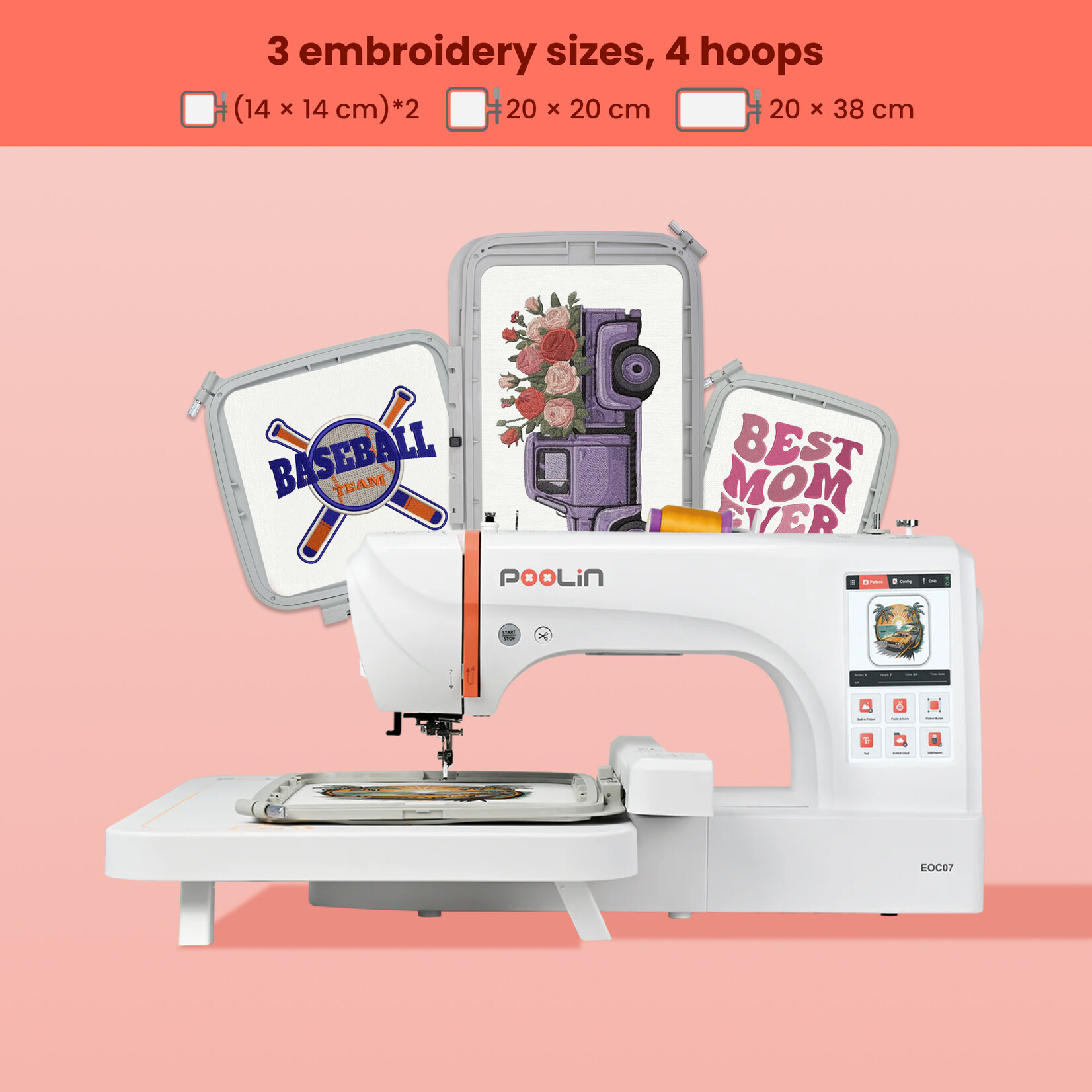 PooLin EOC07 Embroidery Machine