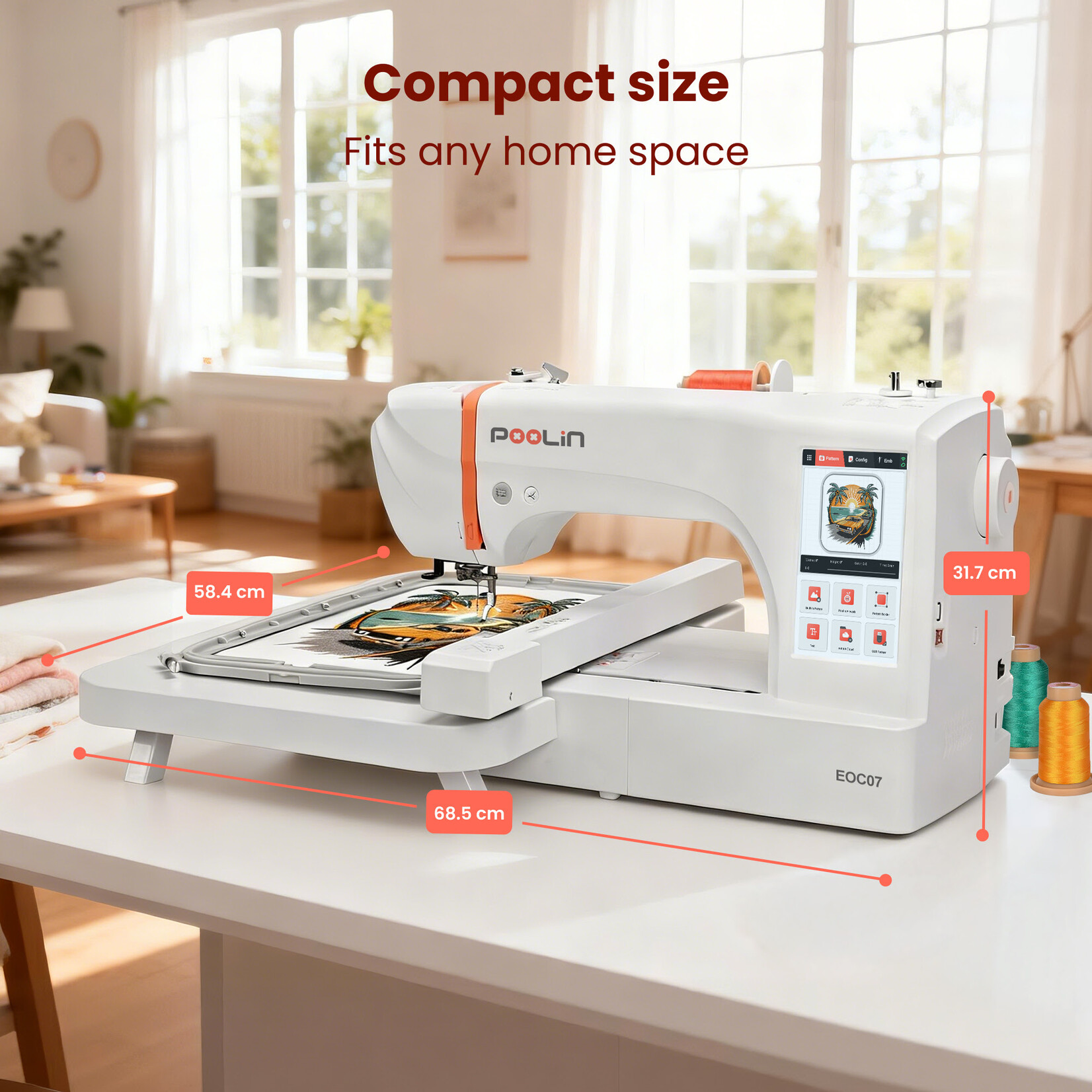 PooLin EOC07 Embroidery Machine