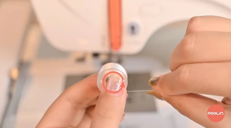 Make sure the bobbin unwinds counter-clockwise when you insert it into the bobbin compartment