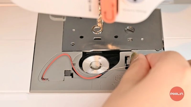 Follow the path indicated by the numbers on your embroidery machine