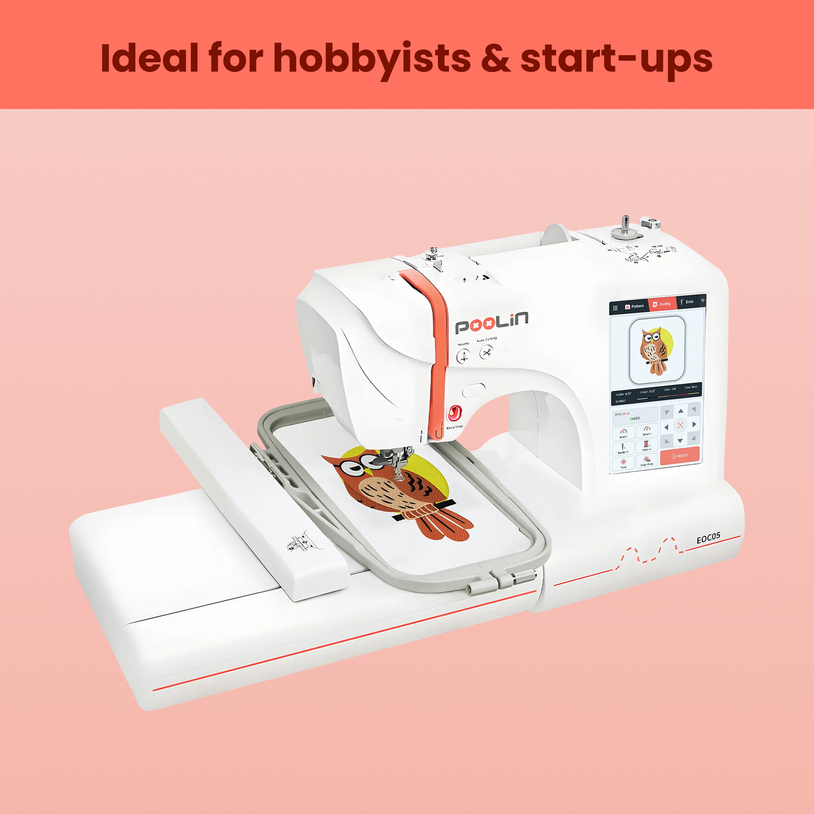 PooLin Open Box Gold EOC05 Embroidery Machine