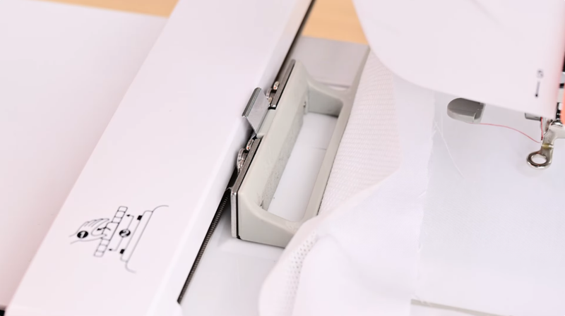The embroidery hoop should click into place