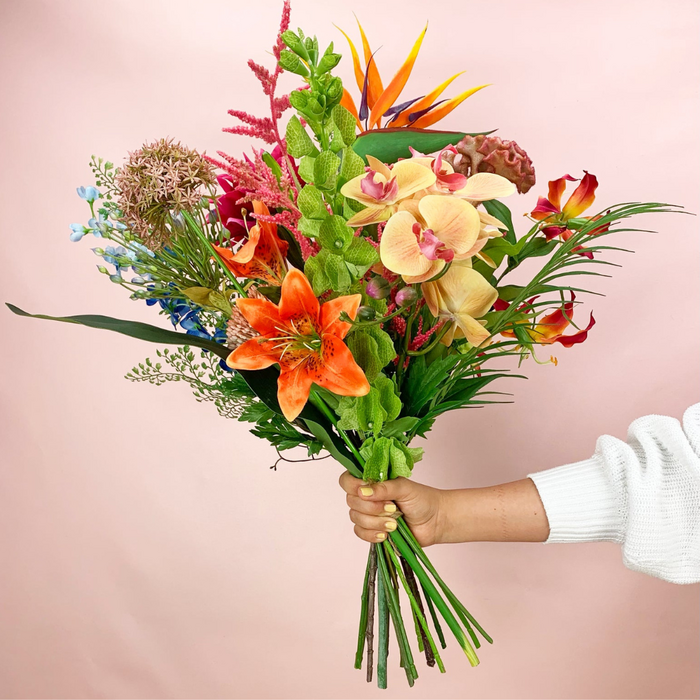 Zijden boeket "Tropical Dreams" | 75cm
