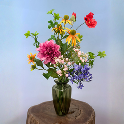 Zijden boeket "Elanor's Bloei" - incl. vaas