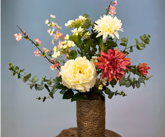 Zijden bloemen boeket "Pastel Garden" | 65 cm