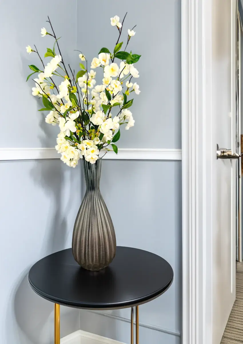 Zijden boeket "Perzik bloessem" - inclusief vaas | 80cm