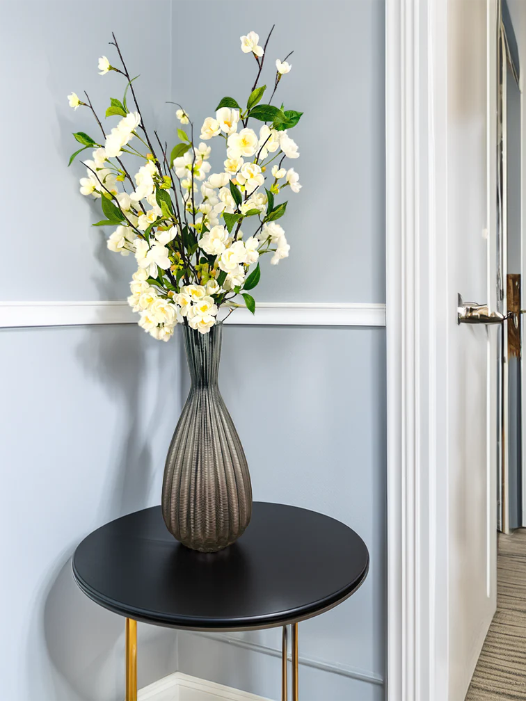 Zijden boeket "Perzik bloessem" - inclusief vaas | 80cm