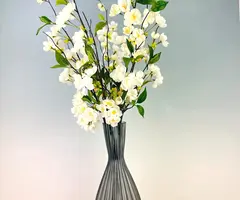 Zijden boeket "Perzik bloessem" - incl. vaas | 80cm