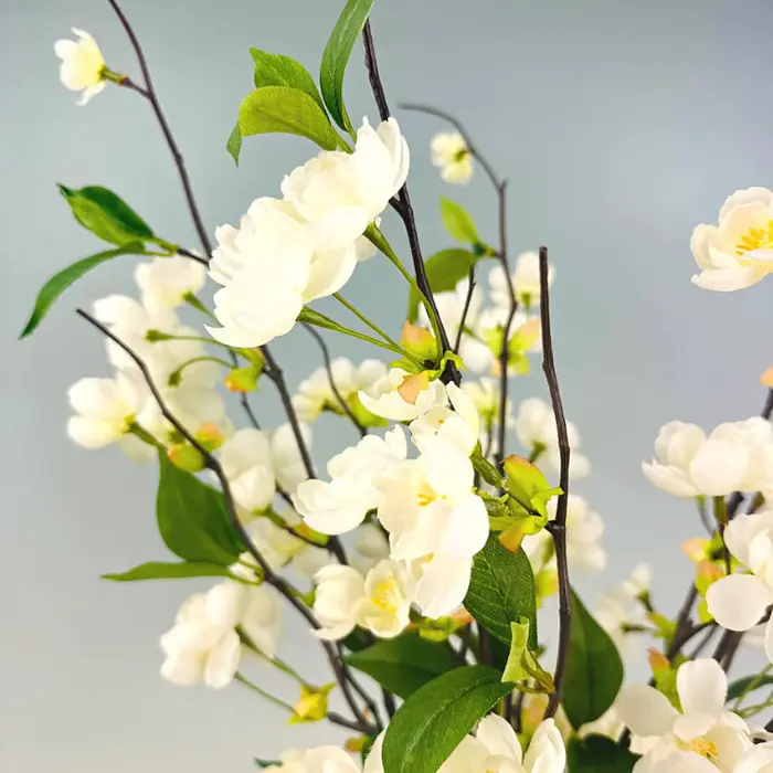 Zijden boeket "Perzik bloessem" - inclusief vaas | 80cm