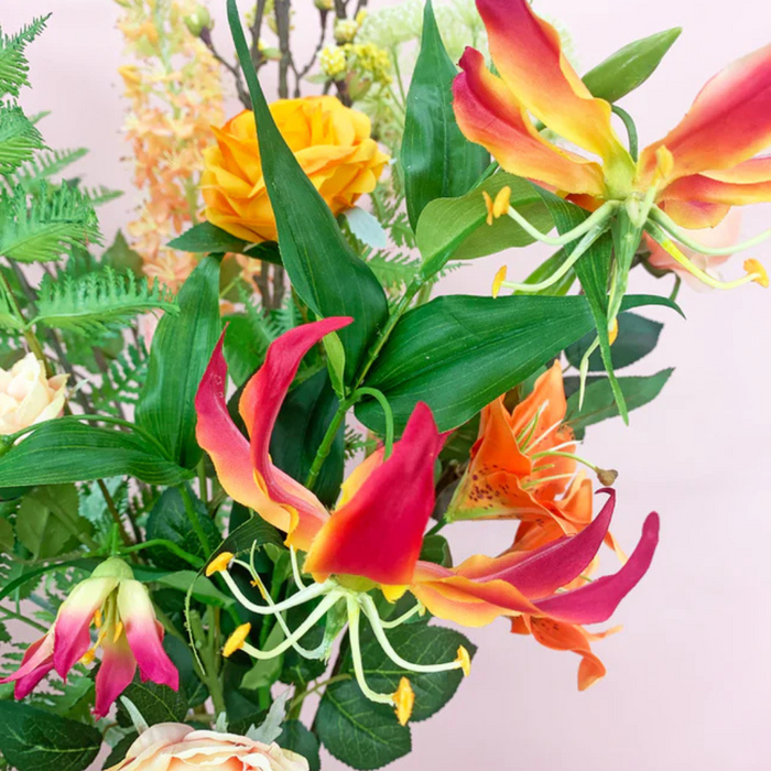 Zijden boeket "Soft Orange" | 100cm