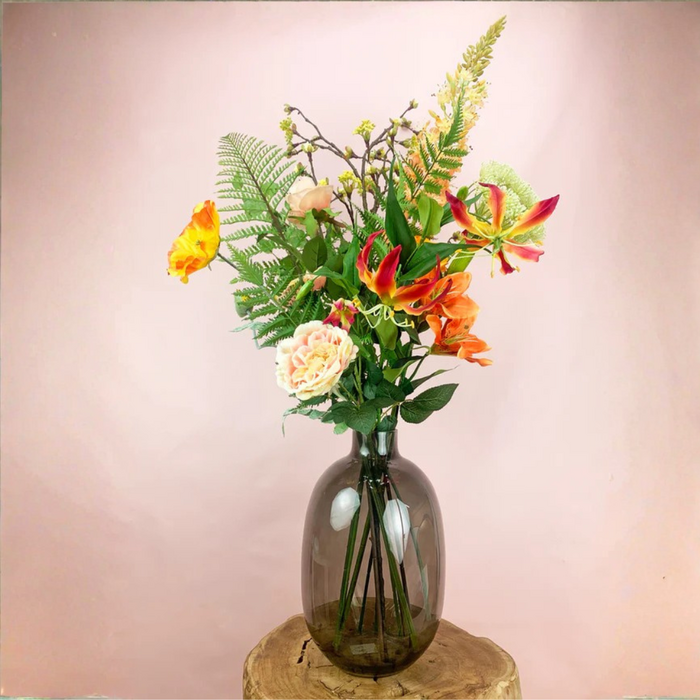 Zijden boeket "Soft Orange" | 100cm