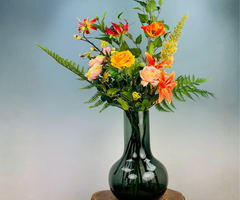 Zijden boeket "Soft Orange" | 100cm