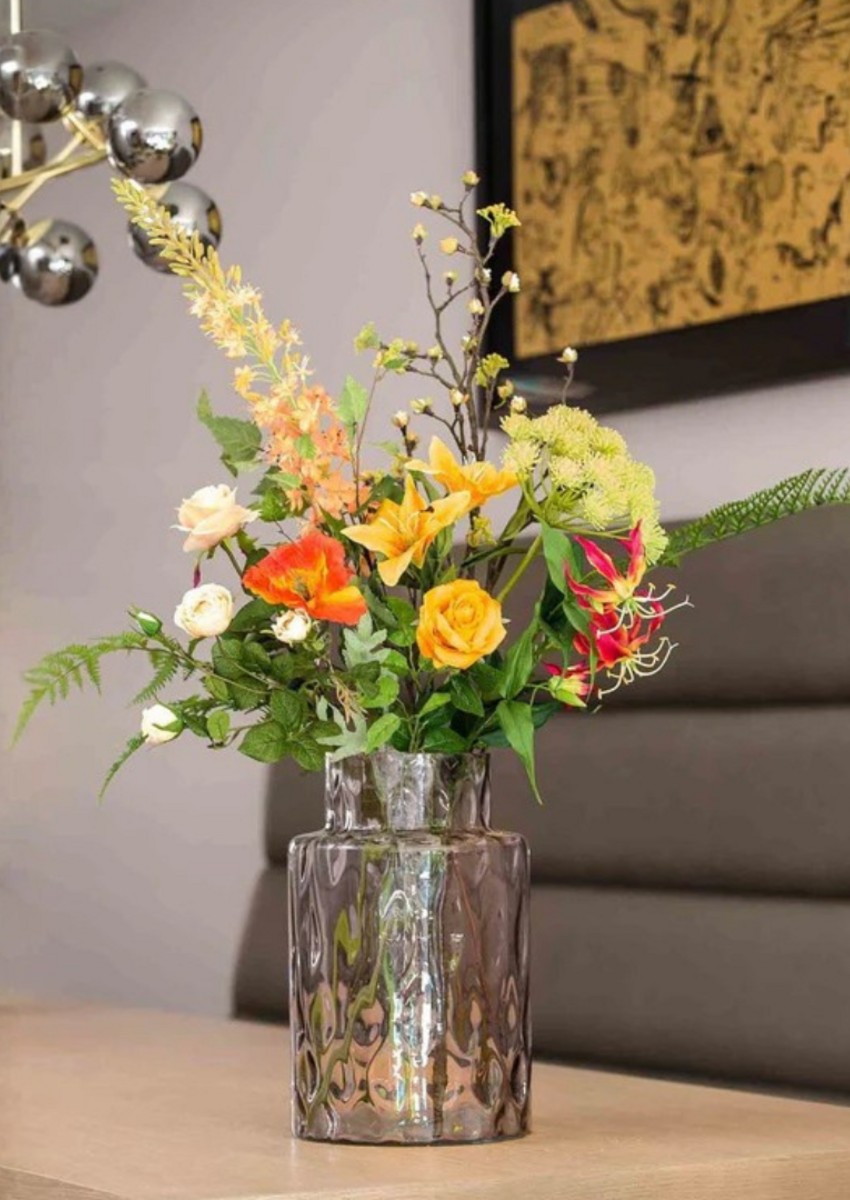 Zijden boeket "Soft Orange" | 100cm