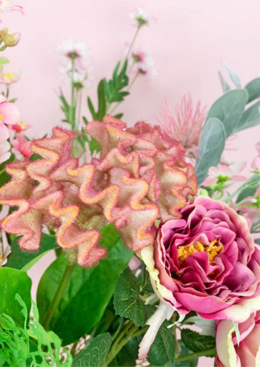 Zijden boeket "Lovely Pink" | 75cm