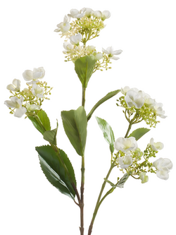 Zijden bloem "Hydrangea" créme  | 75cm