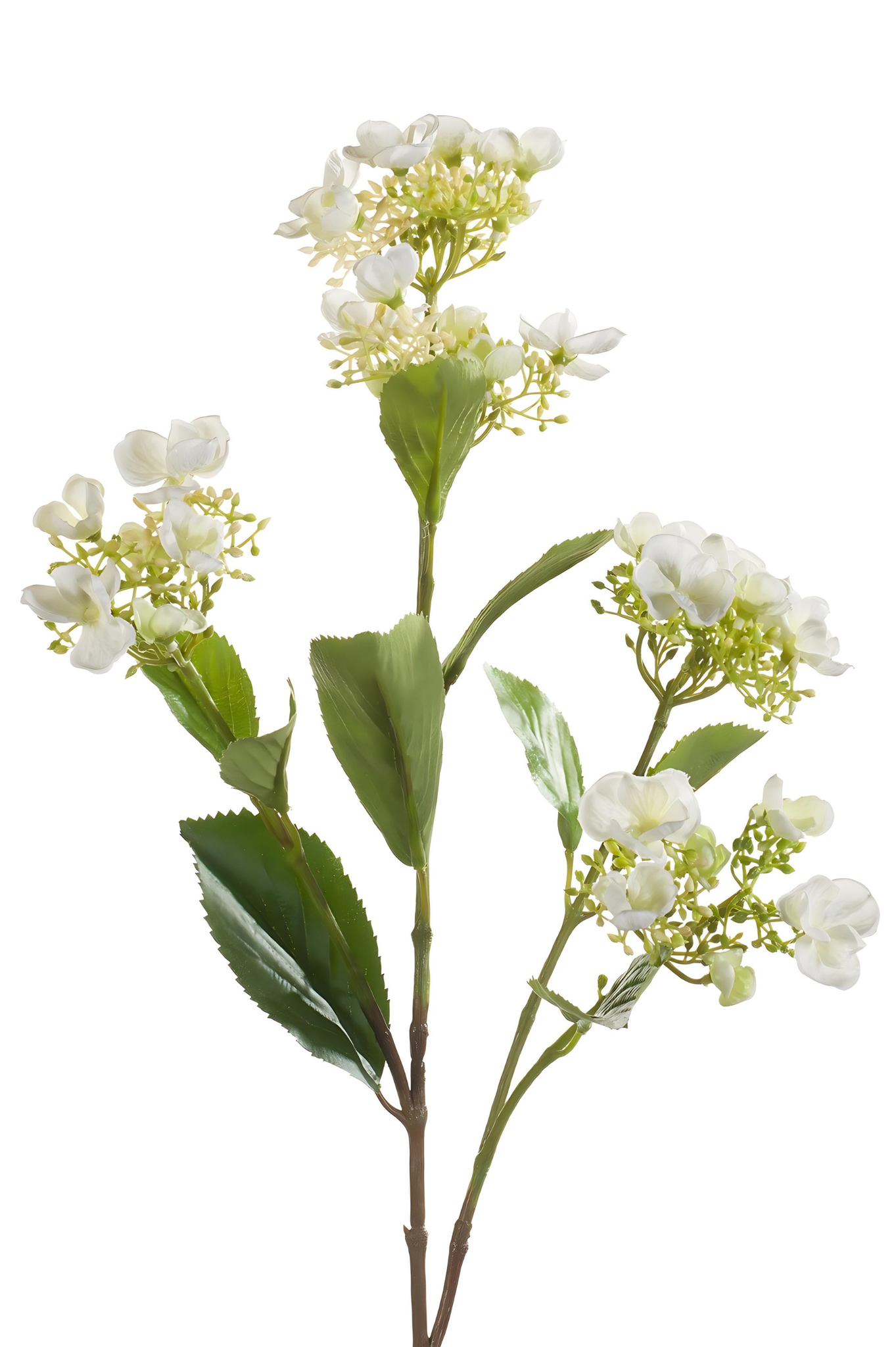 Zijden bloem "Hydrangea" créme | 75cm