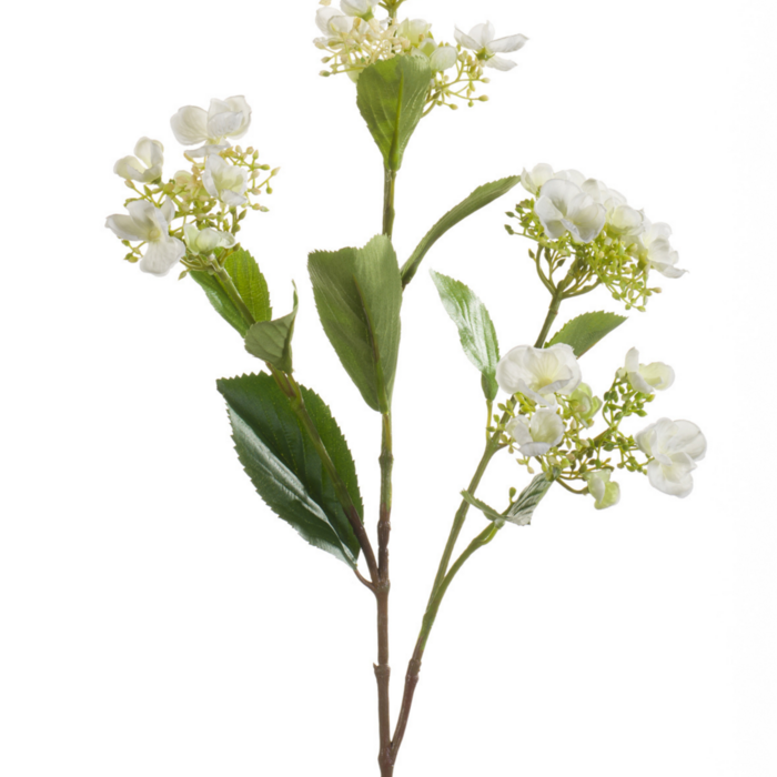 Zijden bloem "Hydrangea" créme | 75cm