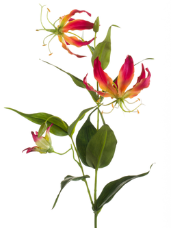 Zijden bloem "Gloriosa" geel | 75cm