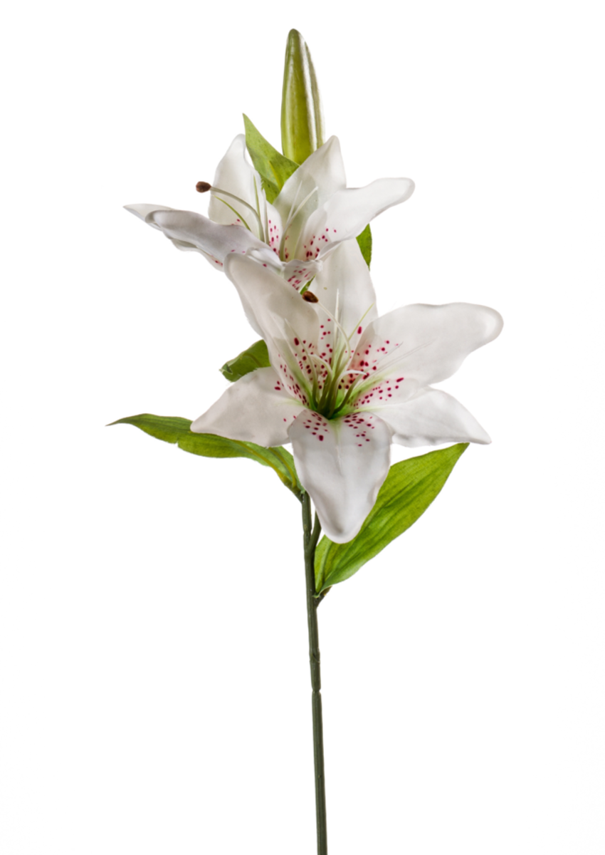 Zijden bloem "Lily" wit | 65cm