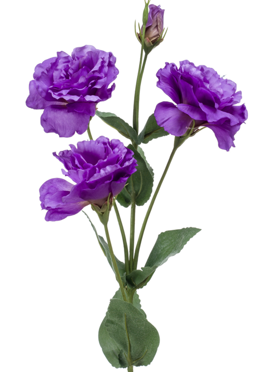Zijden bloem "Eustoma" paars | 68cm